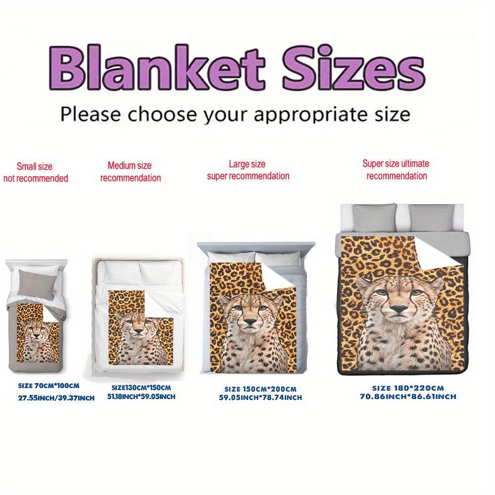 Leopardenmuster Flanell Überwurfdecke Stilvoll Weich Gemütlich Fleece für Sofa Büro Auto Ganzjahres Spaß Geschenk 150x200cm 59x79in