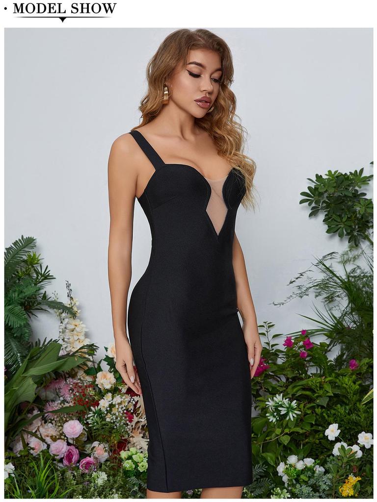 Elegant Slim Bandage Dress - Backless Sling Evening Wear