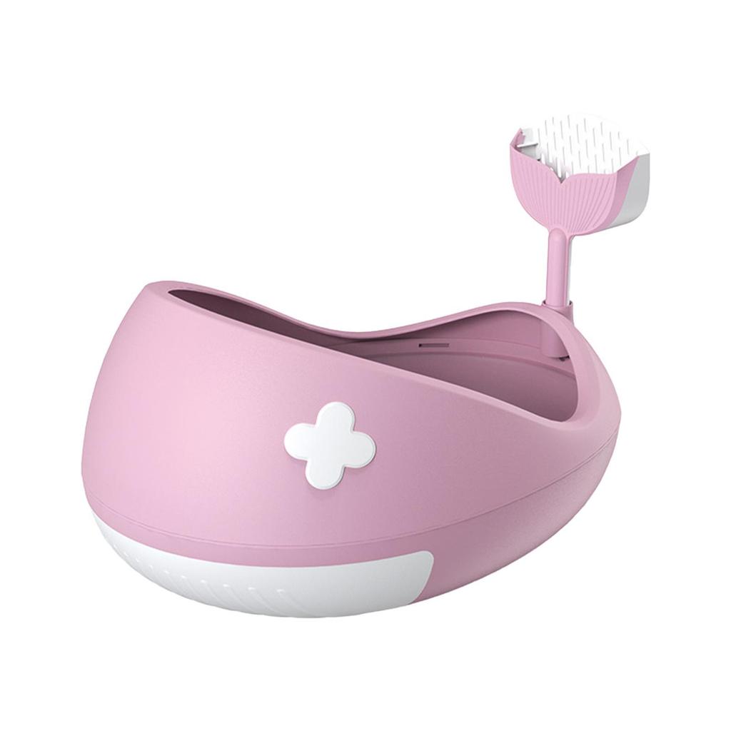 Open Litter Box Cat Sandbox Splashproof Easy To Clean Portable Kitten Potty Toilet Kitty Litter Pan for Indoor Cats Pet Supplies