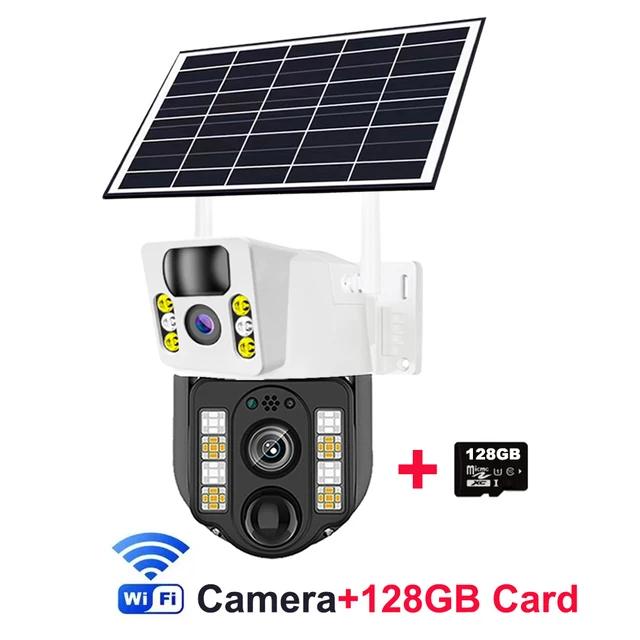 4K 8MP Dual Lens Solar 4G Solar Cameras Wifi Outdoor Camera Wireless Battery Low Powered IP Camara PIR Motion CCTV Video Surveillence