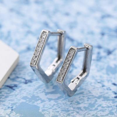 Ohrringe aus Sterlingsilber, schlaffreundlich, geometrisch für Damen - Schlicht, vielseitig, koreanischer Stil