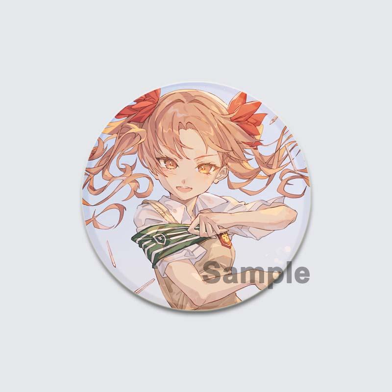 32/44/58mm A Certain Scientific Railgun HD Brooch Anime Badge Cartoon Figure Misaka Mikoto/Wannai Kinuho Round Display Pins Jewelry Gifts