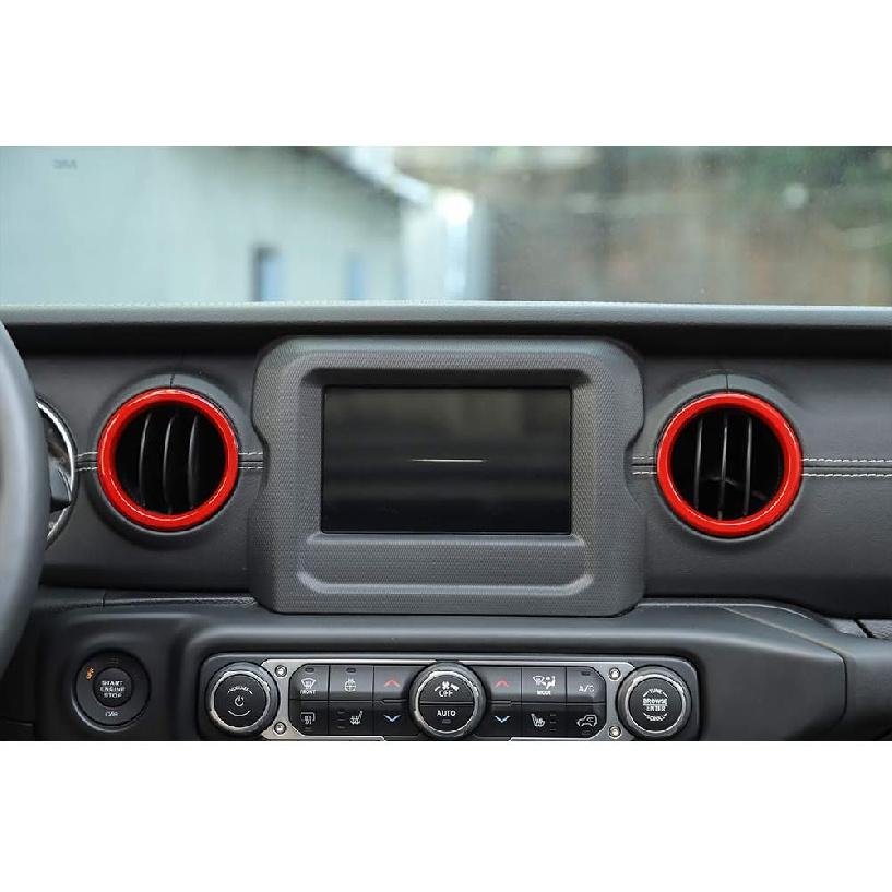 JeCar Kırmızı İç Gösterge Paneli Klima Havalandırma Izgarası Kaplama Kapağı 2018-2023 Jeep Wrangler JL JLU Gladiator JT İç Aksesuarları İçin (4 adet)