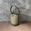 [Pre-Owned] Ophidia Adjustable Shoulder Strap Drawstring Closure Canvas And Leather Bucket Bag Mini - Excellent #1UXPN4E