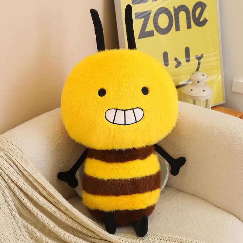 Non-Toxic 20-40Cm Cartoon Cute Bee Plush Doll Pillow Fun Soft Insect Bee Ladybug Caterpillar Plush Toy Home Decor Gift For Children And Children