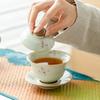 Chinese Ceramic Gaiwan Hand-painted Orchid Pattern Tea Tureen Handmade Porcelain Teacup Household Tea Bowl Travel Teaware 150ml