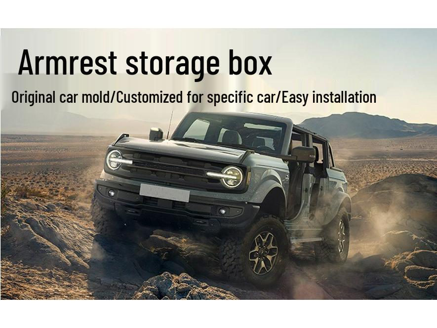 Compatible with Ford BRONCO Armrest and Center Console Storage Box for Automotive Modification