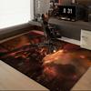 1PC Dragon's Fiery Warcraft Game Floor Mat for Living Room, Game Rooms, Office, Bedroom, Office Floor Mat Playful Design, Christmas Fan Gifts