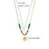 Vintage Natural Stone Beads Necklace Women's Charm Moon Sun Mang Star Pendant Can be Stacked Jewelry Gothic Jewelry Gifts