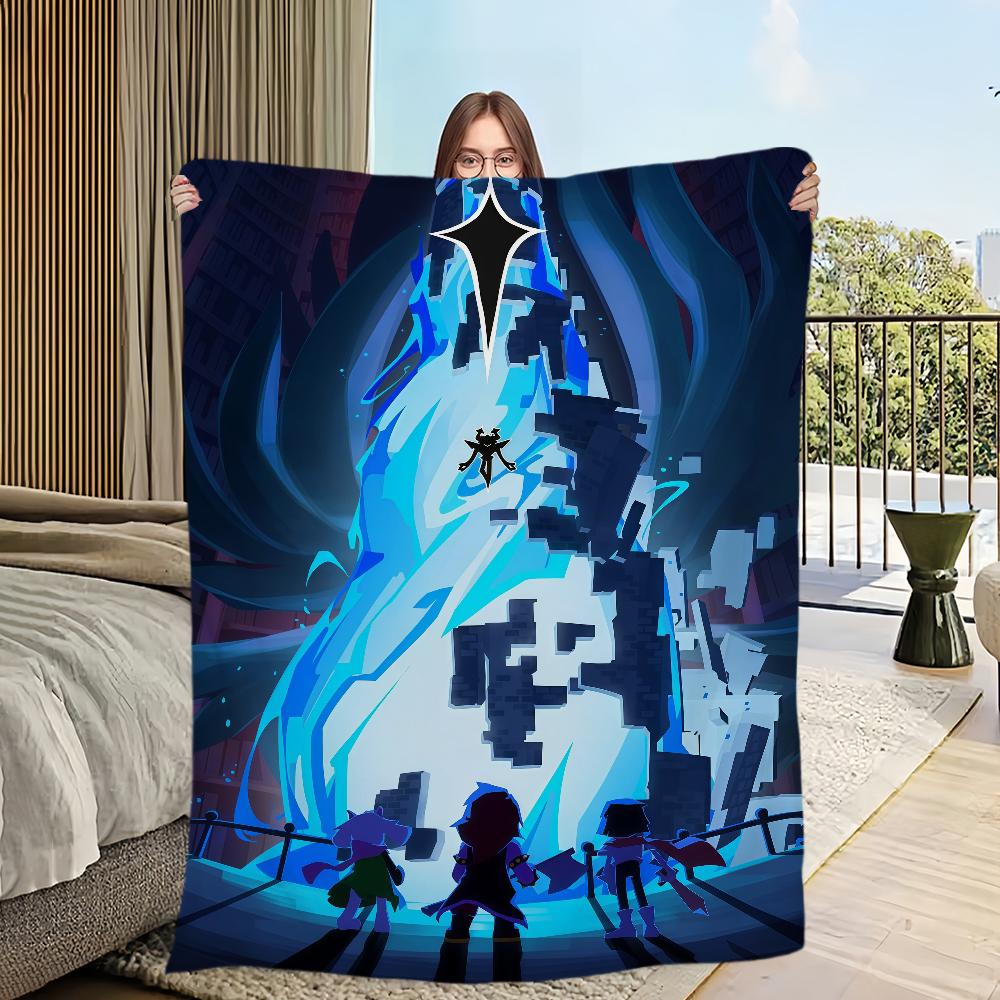 D-Deltarune Game Blanket Flannel warm comfort soft plush blanket For Picnic Beds Sofas Homes And Bedrooms