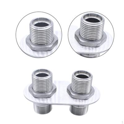 2 Port Firewall Heater Bulkhead Connector with Rod,Easy To Install AC Fitting