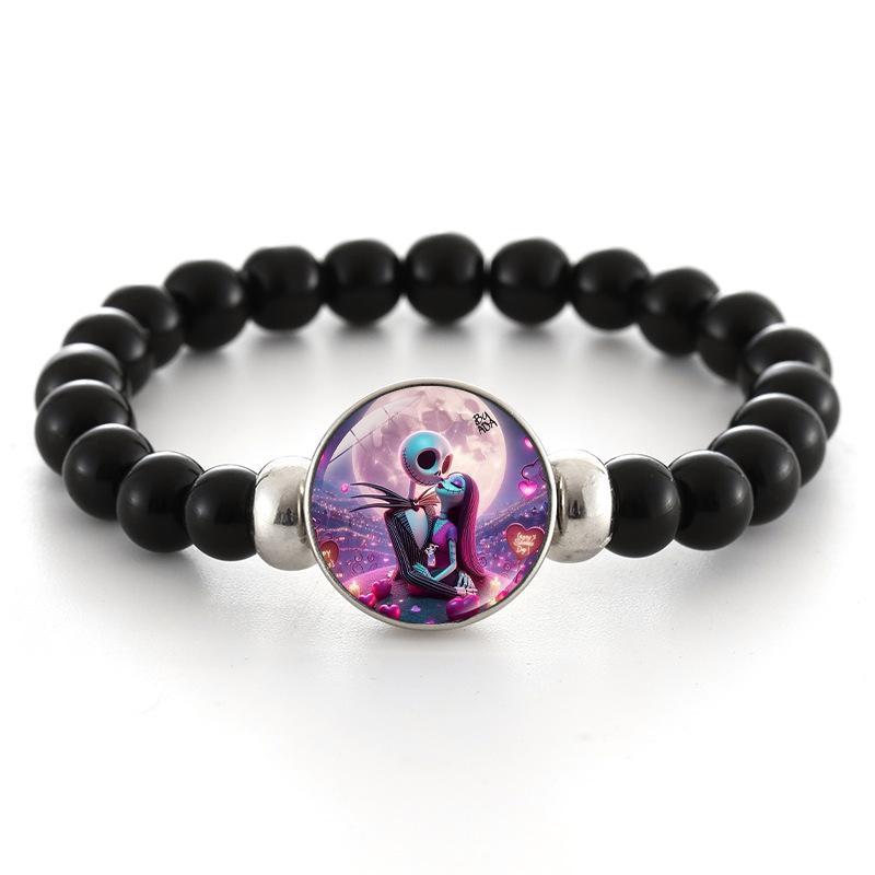 New Christmas Night Anime Snap Bracelet - Elastic Beaded Hand Jewelry