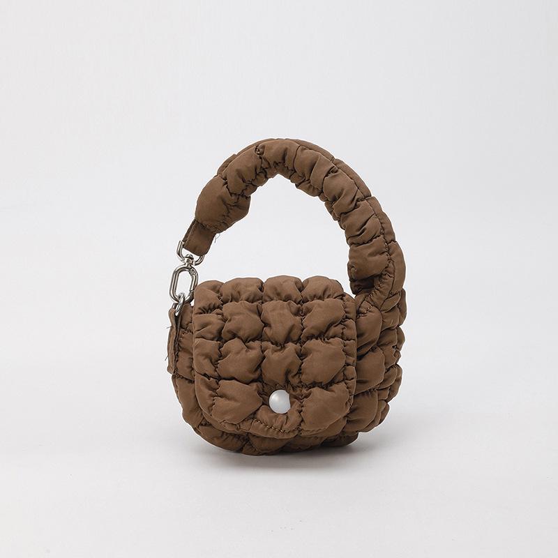 Trendy Pleated Cloud Handbag: Chic, Mini, Versatile Accessory Bag in Fashionable Korean Style