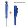 Mechanical Solid Carpenter Pencil Set with Cap Carpenter Scribing Deep Mouth Marking Tool with Built-In Sharpener Marking Pencil