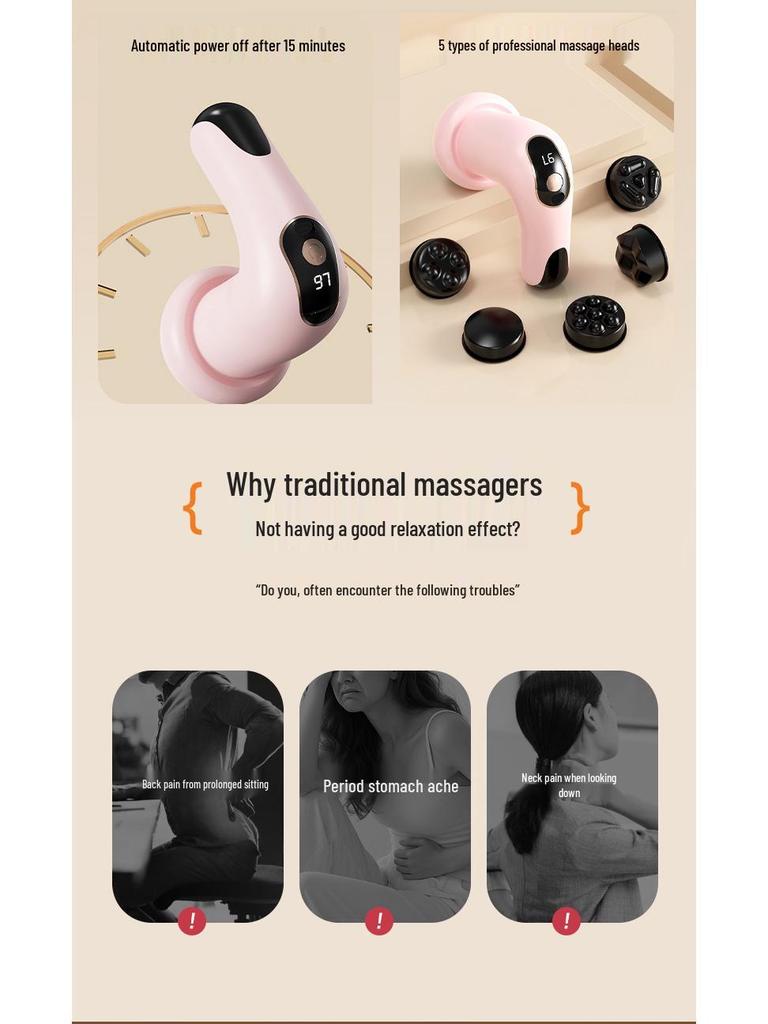 Portable Wireless Abdominal Massager - Handheld Body Sculpting & Fat Removal Device