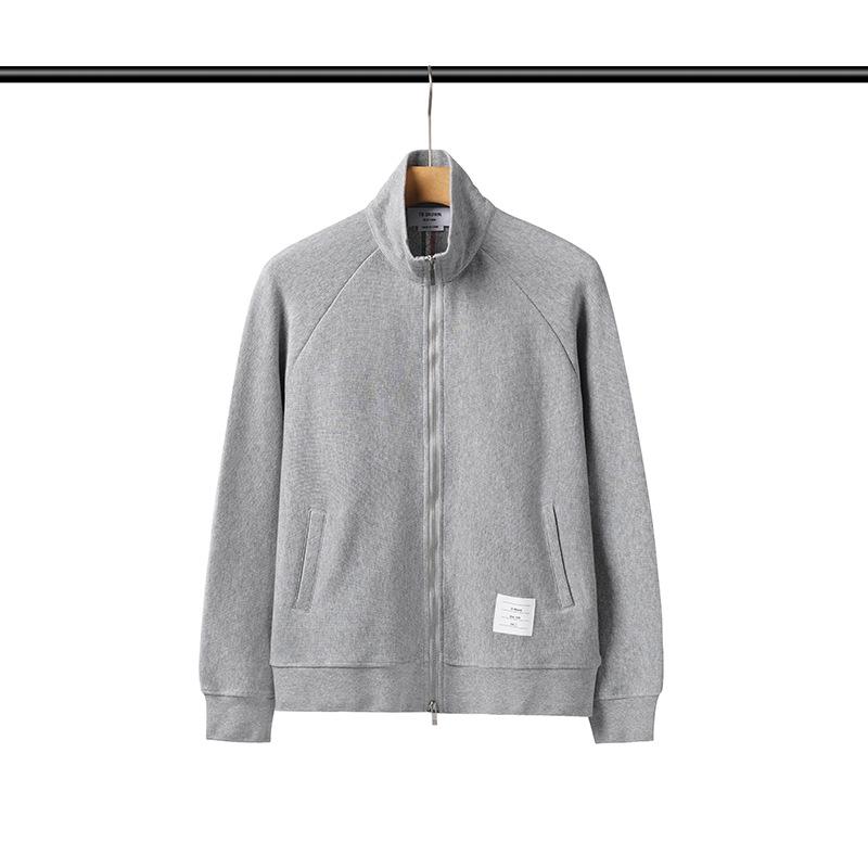 2025 Autumn Korean Casual Striped Raglan Sleeve All-Cotton Zipper Jacket