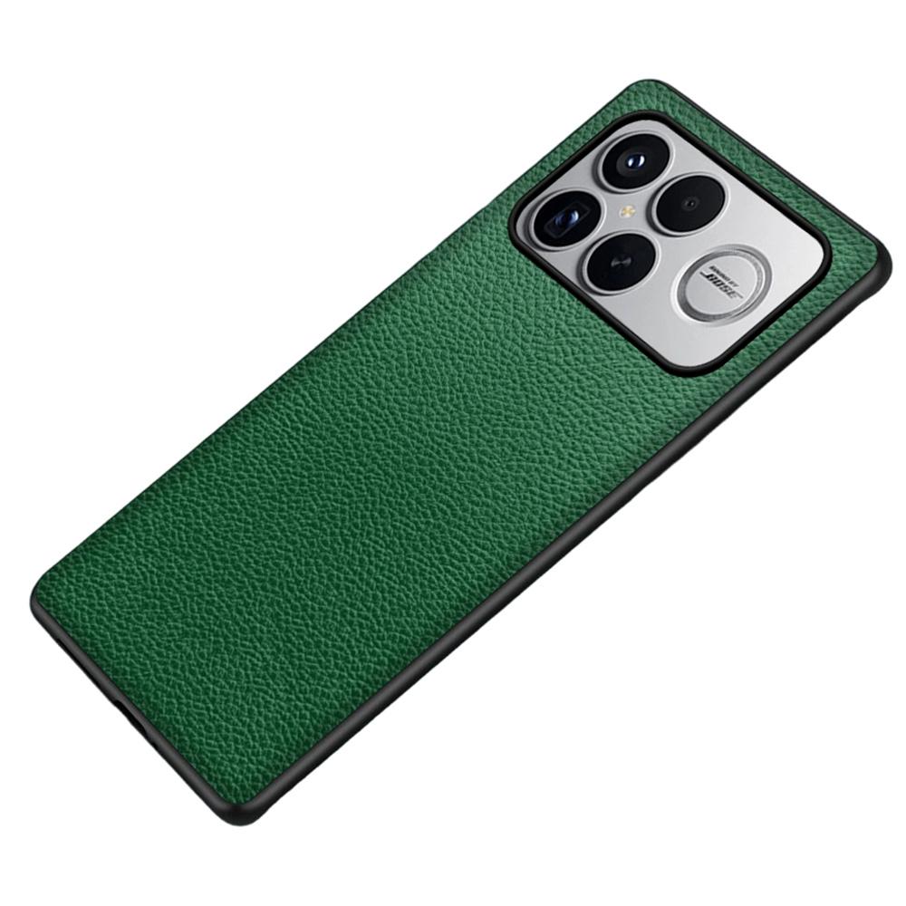 Phone Case For Xiaomi Poco F8 Pro / Redmi K90 5G Litchi Texture PU Leather Coated PC + TPU Protective Phone Back Cover