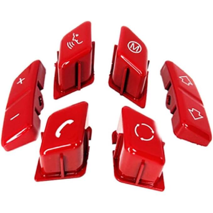 

Матовый черный переключатель управления рулевым колесом автомобиля, замена кнопки M для BMW 3 серии E90 E92 E93 M3 / 1 серии E81 E82 E87 E88 / X1 E84 Авто Model B красный