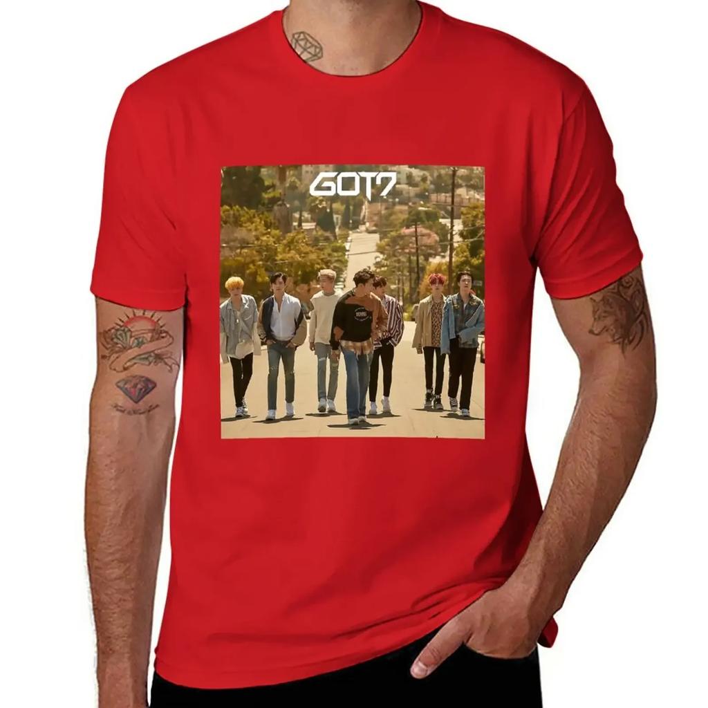 GOT7 T-Shirt cute tops anime blanks heavy weight t shirts for men