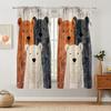 2pcs Three Bears In Nordic Style Printed Curtain for Home Decor - Rod Pocket Window Treatment for Bedroom, Office, Kitchen
