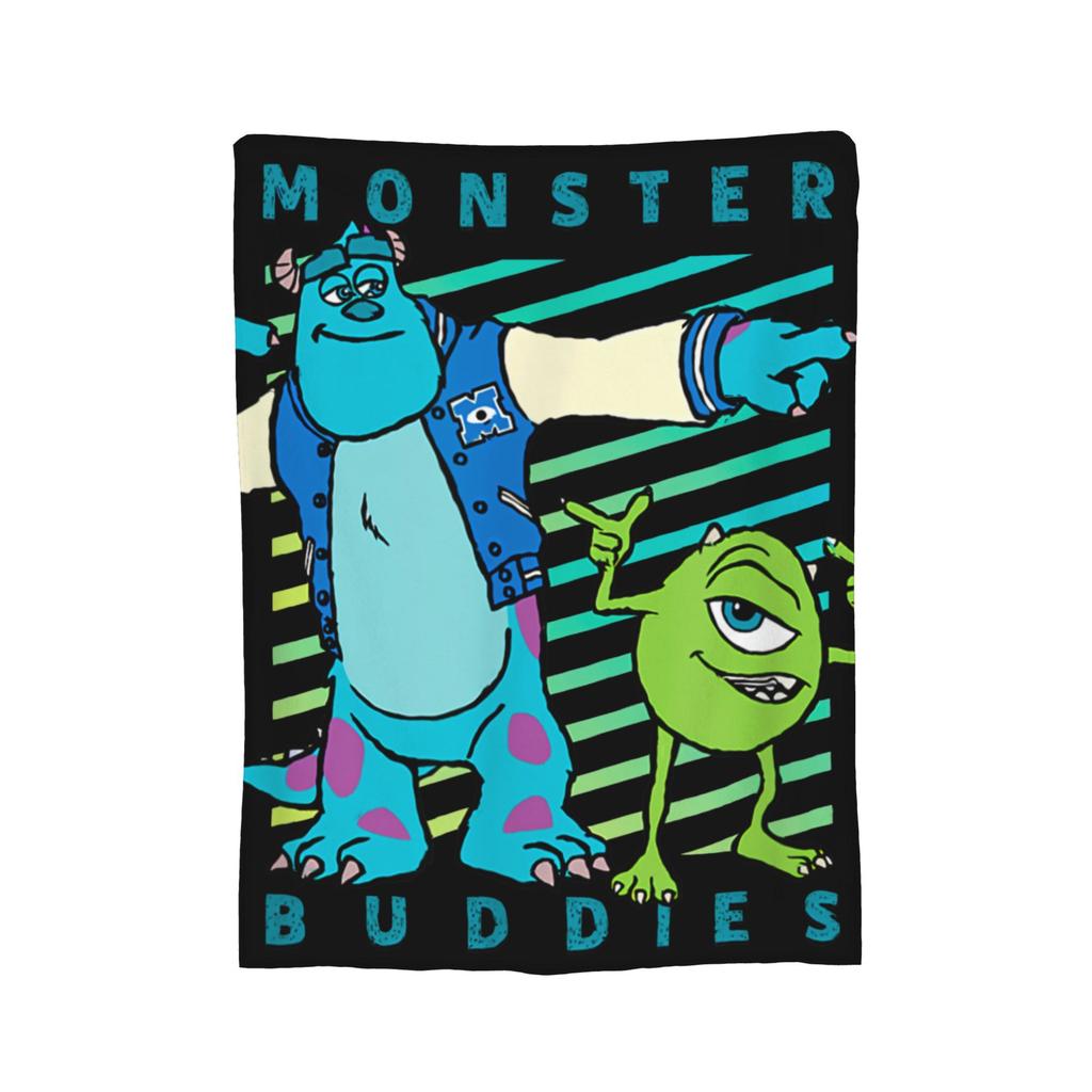 Mike Wazowski Monsters University Flannel Throw Blankets Monsters Inc Blankets for Sofa Bedroom Warm Bedroom Quilt,