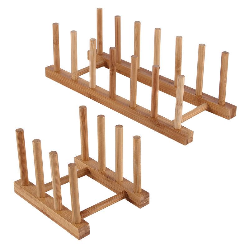 Bamboo Kitchen Storage Rack for Dishes, Cups, Plates, Cutting Boards, CDs, and More