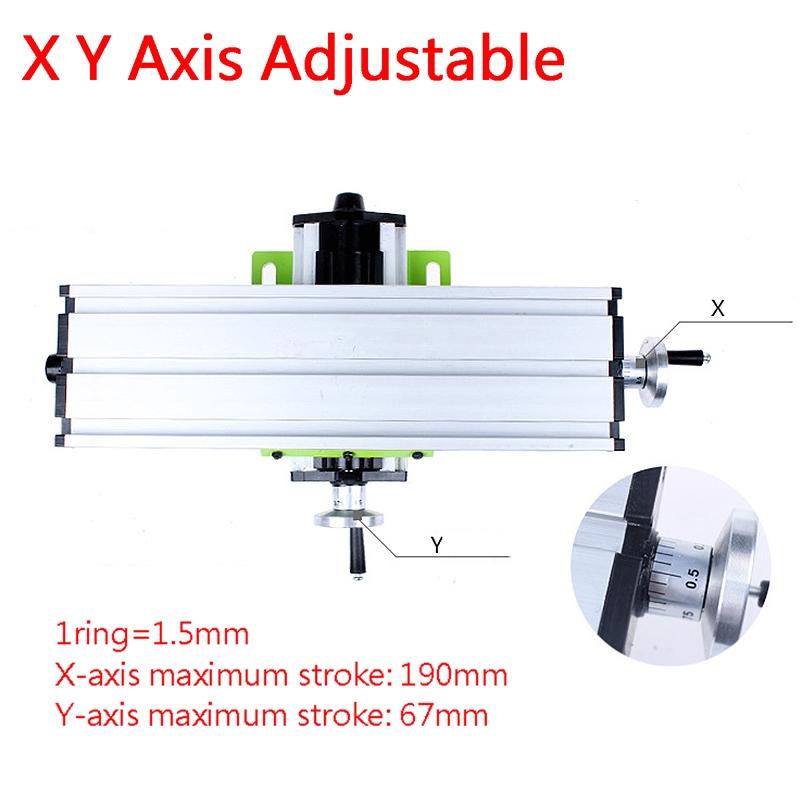 Mini Multifunction Table Milling Machine Drill Vise Bench Fixture Adjustment Worktable for Mini Drill and Drill Bracket