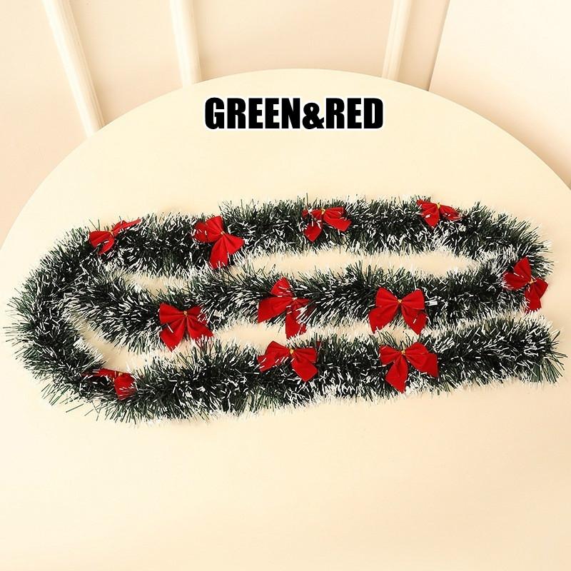 

2 м украшение в сочельник, топы для бара, лента, гирлянда, Рождественская елка, кухонные украшения, украшение для свадебной вечеринки, реквизит 1pc красный/зелёный