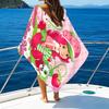 1pc Princess Strawberry Beach Towel with Custom Name, Beach and Seaside Swimming Pool Equipment, Fashion Pattern, Rectangular, Travel Essential