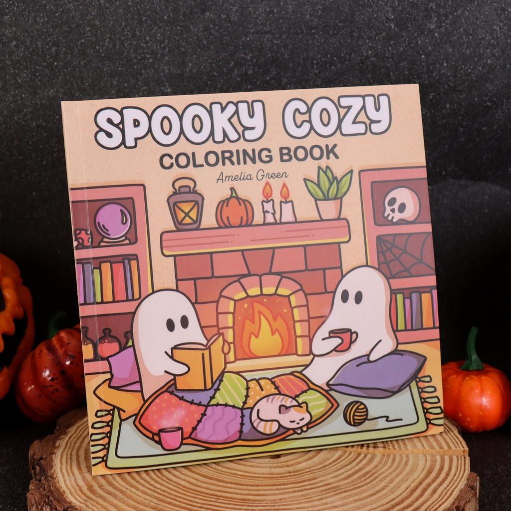 Spooky Cutie: Vol. 2 Coloring Book for Adults and Teens Featuring Lovely Creepy Creatures In Cozy Moments for Relaxation