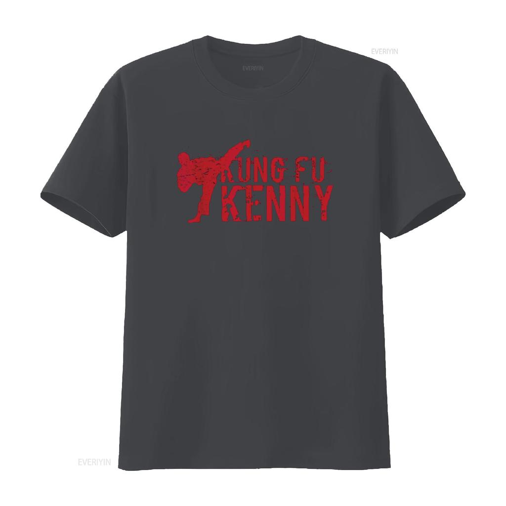 kung fu kenny T shirt vintage Washed streetwear fashion homme Stylish Slightly Breathable graphic designer clothes Casual