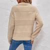 New Fashion Knitted Sweater Long Sleeve Lapel Solid Color Sweater for Women