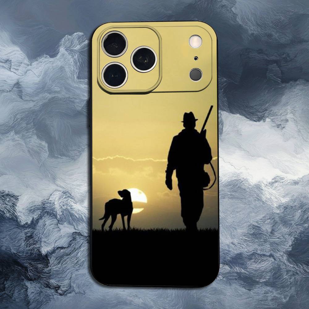 

Art Hunter Dog For iPhone 13,17,11,12,16,14,15,Plus,Pro Max,XS,X,XR,SE,Mini,8,7,Soft Silicone Black Phone Case iPhone13mini