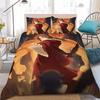N-Naruto Anime Fashion Duvet Cover Set Home Style Bedding Soft Laundry Cotton Bed 3 Piece Set Student Dormitory Gift