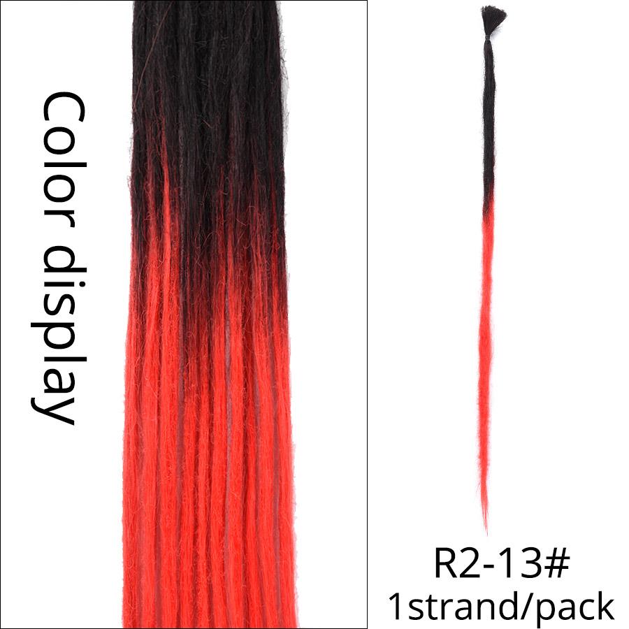 Estensioni Dreadlock fatte a mano al 100% Moda Reggae Capelli 20 pollici Morbidi Dreadlock all'uncinetto Trecce Capelli Ombre Colore 5 Pz / lotto
