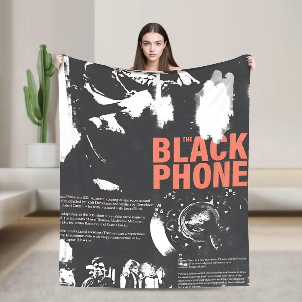 The Black Phone Horror Movie Blankets Decorative Flannel Throw Blanket For Home Decor Soft Warm Design Quality Bedspread Gift