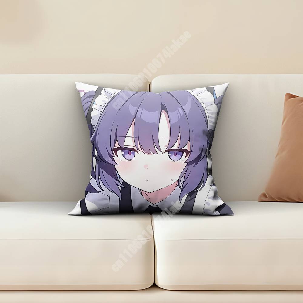 Blue Archive Hayase Yuuka Pillow Cover Sofa Couch Cushion Case Home Living Room Decoration