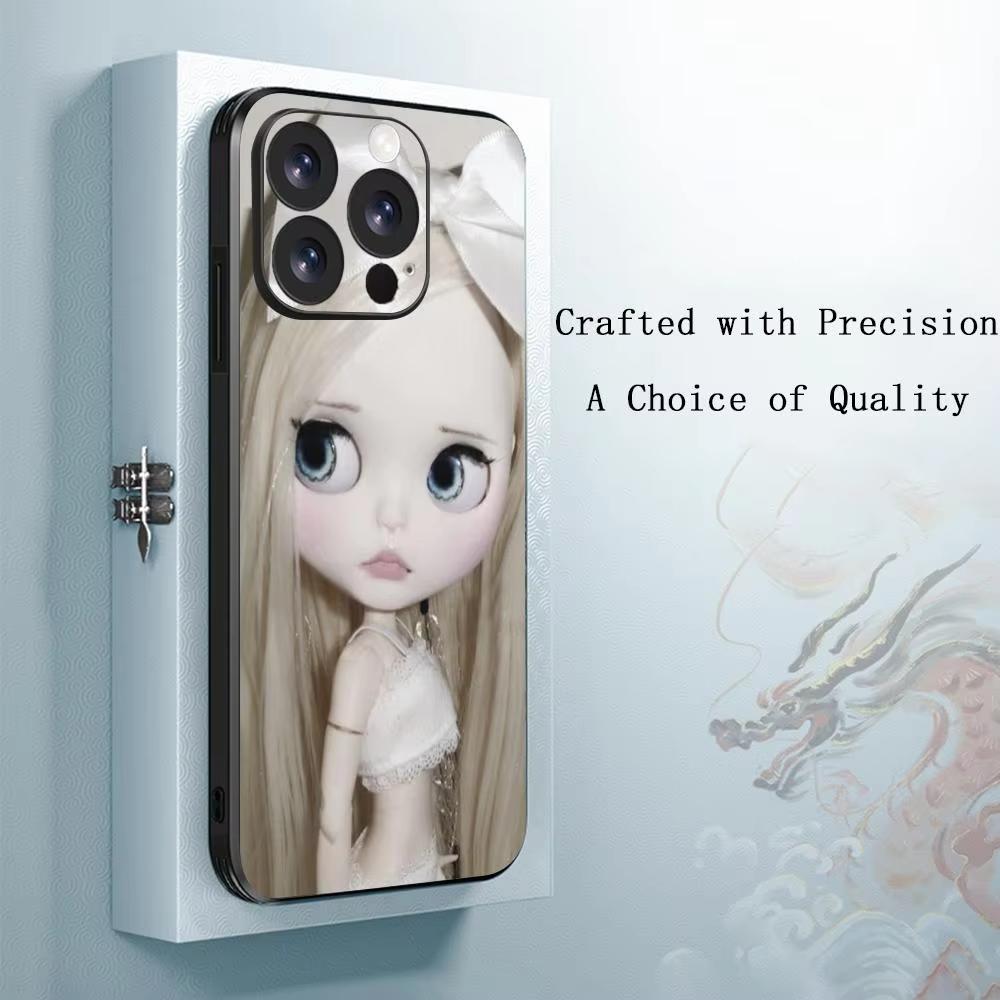 Bl-ytheS Cute doll fashion design Phone Case For iPhone 17 16 16e 15 14 13 12 11 Plus Mini Pro Max Soft black Shockproof Cover