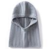 Autumn and Winter% Pure Cashmere Hat Women's Balaclava Hat Cold Protection Cover Ear Protection Wool Knitted Hat Men