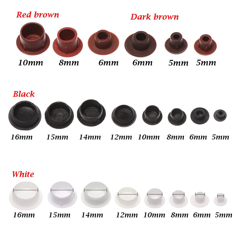 50Pcs/Set Furniture Hole Covers 5-16mm Dust Plug Stopper Cabinet Drill Hole Plug Protection Screw Cover Decor Hardware Grommet