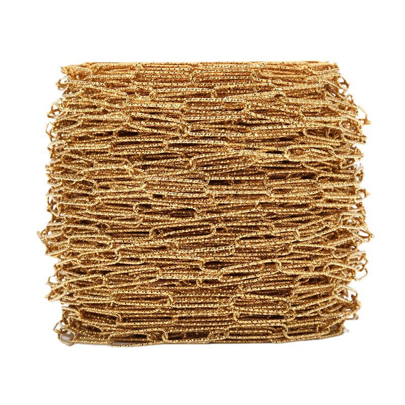 5mm Oval Embossed Cross Chain Necklace - Women's European & American Hip-Hop Clavicle/Sweater Jewelry