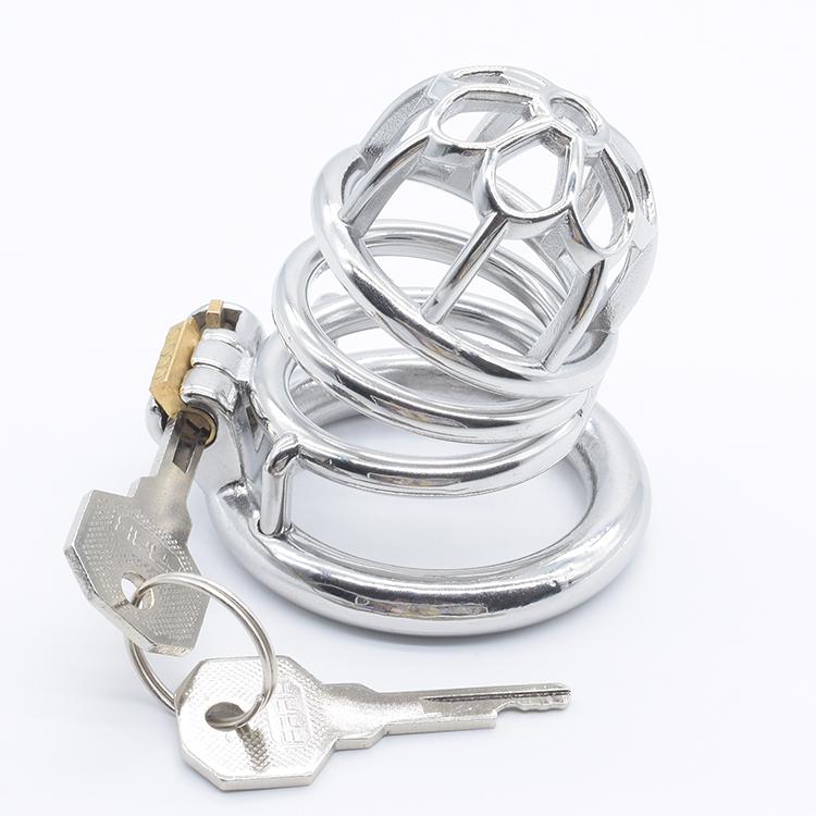 Frrk BDSM Bondage Lock Sex Toys Male Chastity Device Metal Chastity Dildo Cage Stainless Steel Cock Chastity Cage for Men