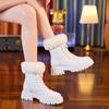 Leather inner heightening short boots women's new autumn and winter velvet single boots small thick-soled Martin boots