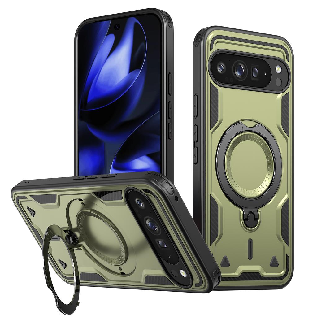 Heavy-duty Kickstand Phone Case for Google Pixel 10 9 Pro XL 9A 10A Covers Shockproof Armor Magnetic Stand Protective Back Cover