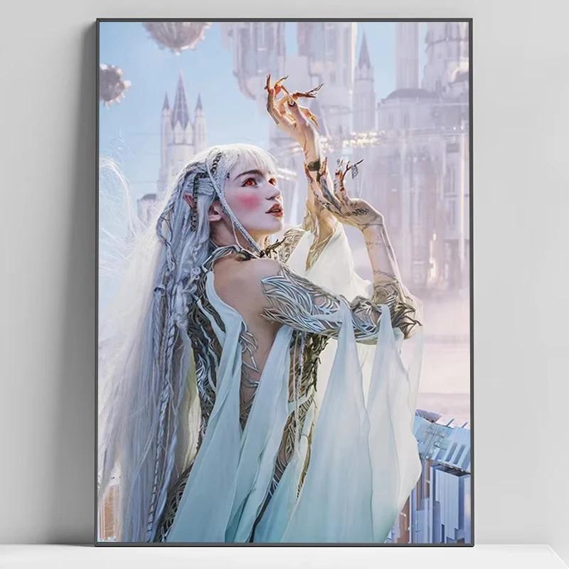 Canadian Singer Grimes Posters For Wall Art Decor Gaming Room Decoration Canvas Painting