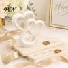 Intertwined Hearts Sculpture Figurine, 3D Printed Love Statue, Table Living Room Display Decor Centerpiece for Wedding Romantic Gift Couples