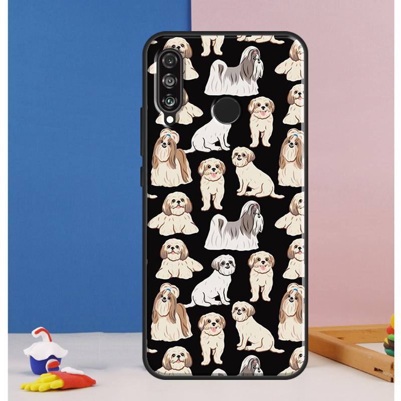 Cartoon Shih Tzu Dog Case For Huawei Nova 12i 11i 8i 7i 12s Y73 Y70 Y90 Y60 Y72 Y61 Y91 9 10 SE P40 Lite P30 Pro