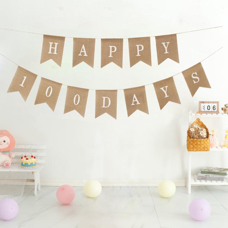 Koreanischer Stil 1. Geburtstag Vlies-Banner für Kinder