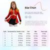 Girls Circus Ringmaster Costume Long Sleeve Shiny Sequins Dress Jumpsuit Halloween Party Fancy Cosplay Outfits Ballet Dancewear