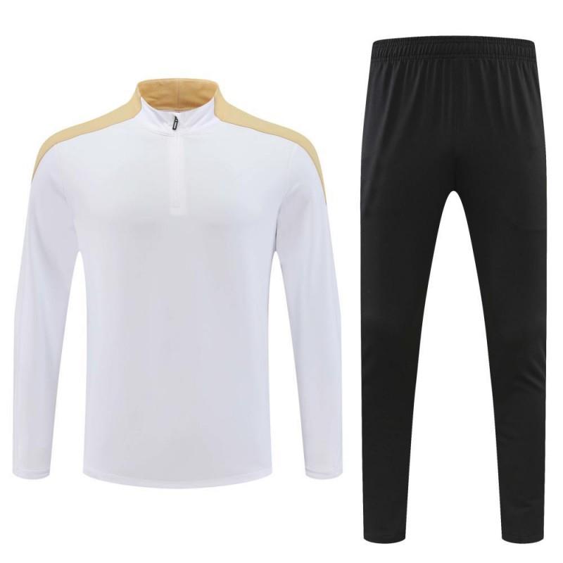Mens Long Sleeve Half-Zip Sports Set Quick Dry Training Outfit Team Fitness Running